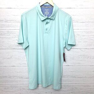 NEW Flag & Anthem Men's Light Blue Madeflex Golf Polo Shirt Lightweight Medium